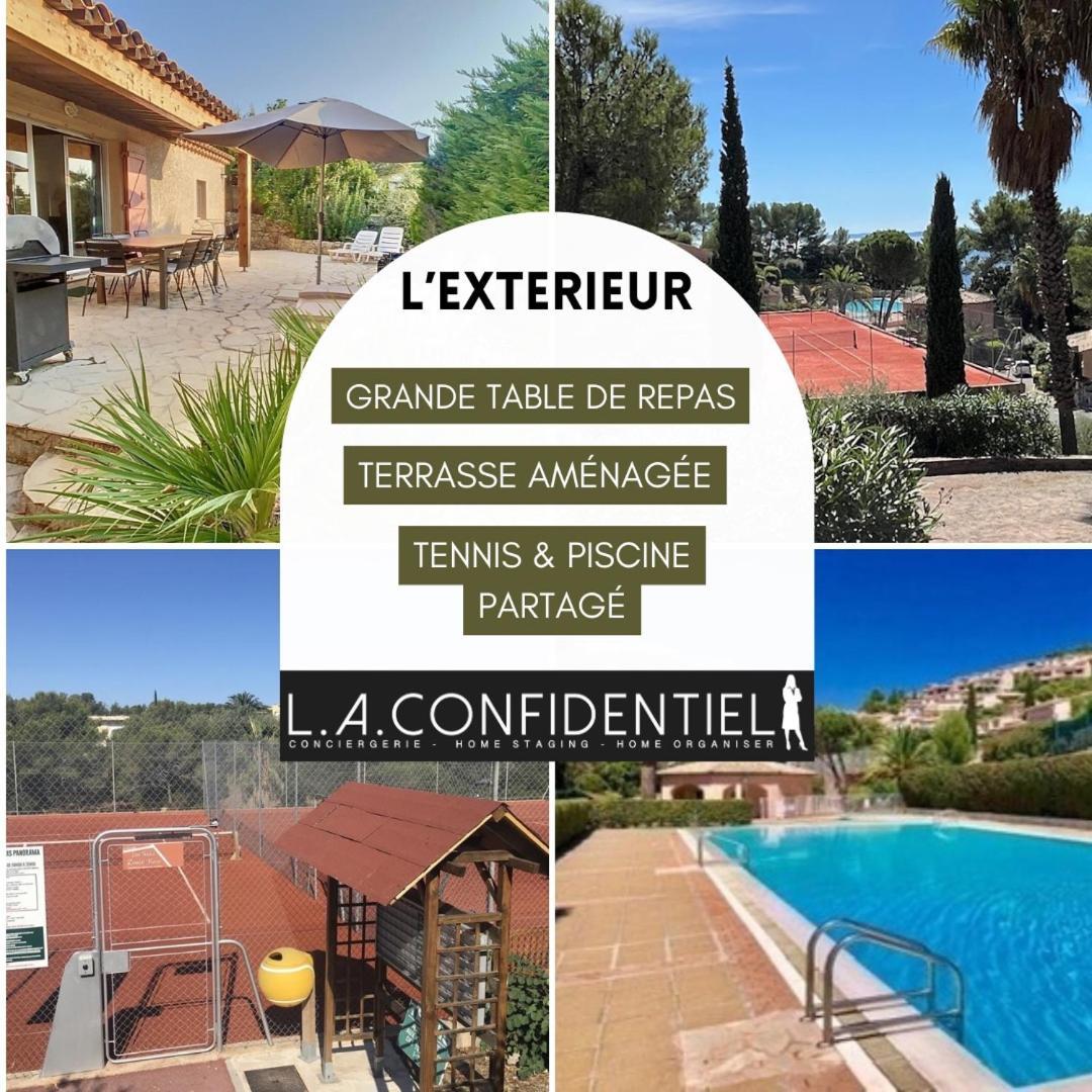 10 A 12 Pers Famille Amateurs Randonnee Boulouris Panorama Saint Raphael Tennis Piscine Partage Exterior foto